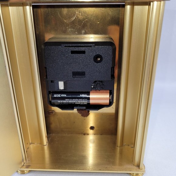 Sensor Vintage Quartz Gold Metal 5.25" Desk Clock West Germany - Picture 3 of 3